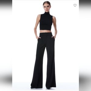 BNWT Alice + Olivia Dylan High waist black pant size 2.